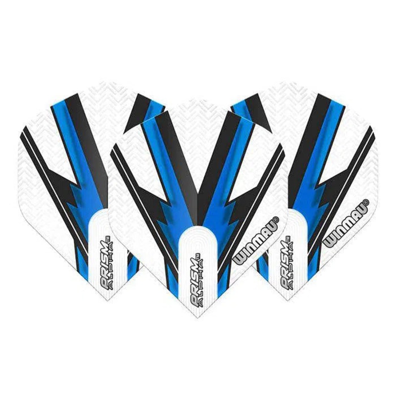 Winmau Prism Alpha Extra Thick Standard White, Blue & Black Flights