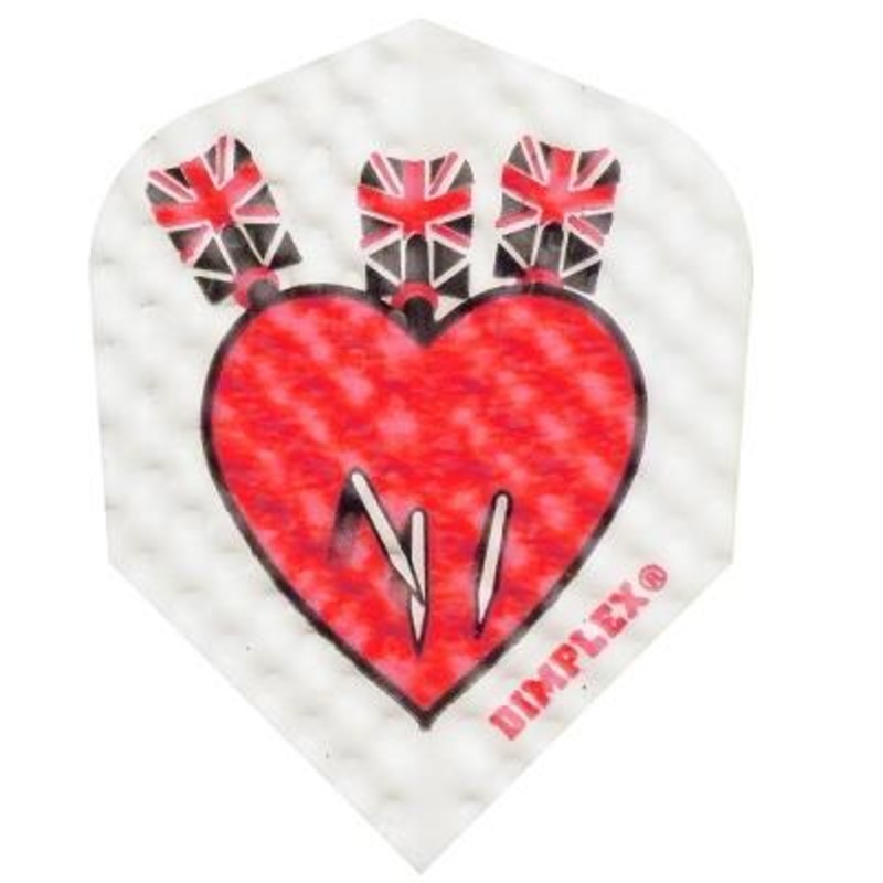 Harrows Dimplex Darts in Heart Jack Dart Flights (4020)