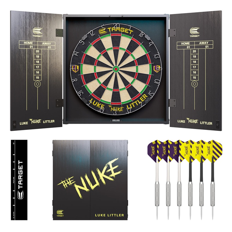 Luke ‘The Nuke’ Littler Cabinet & Dartboard Set by Target