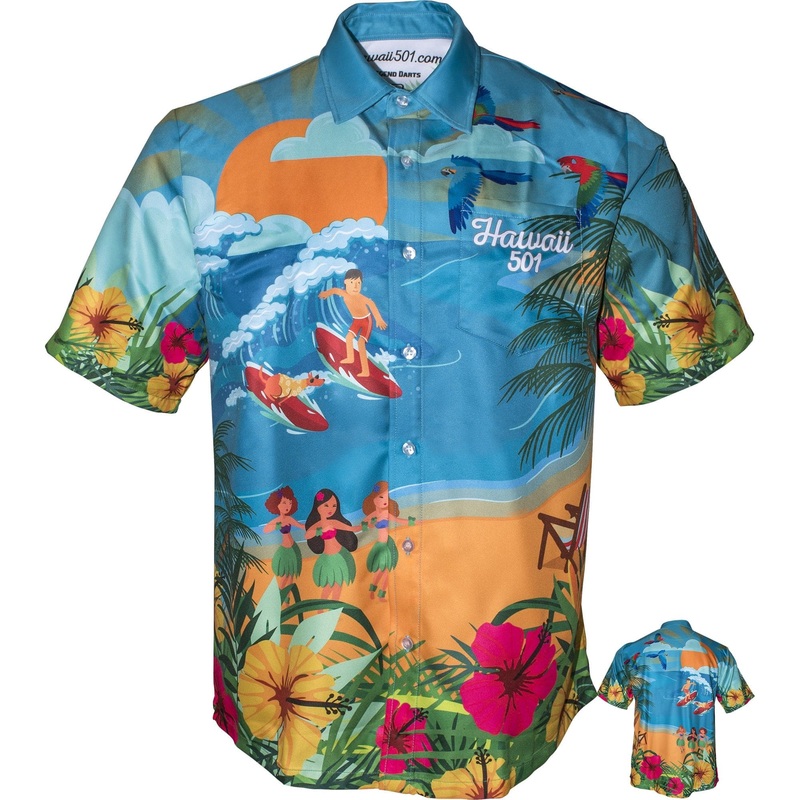 Official Wayne Mardle Dart Shirt – Hawaii 501 3XL