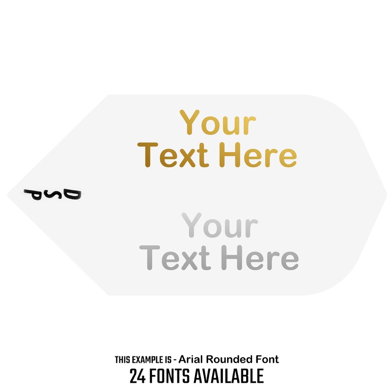 Personalised Flights – Hot Foil – 5 Sets – Poly Plain – Slim – White Default Title