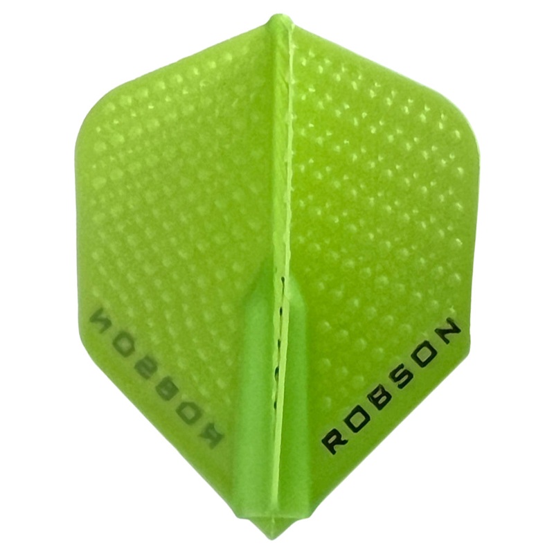 Robson Dimpled Plus Dart Flights – Shape Lime Green
