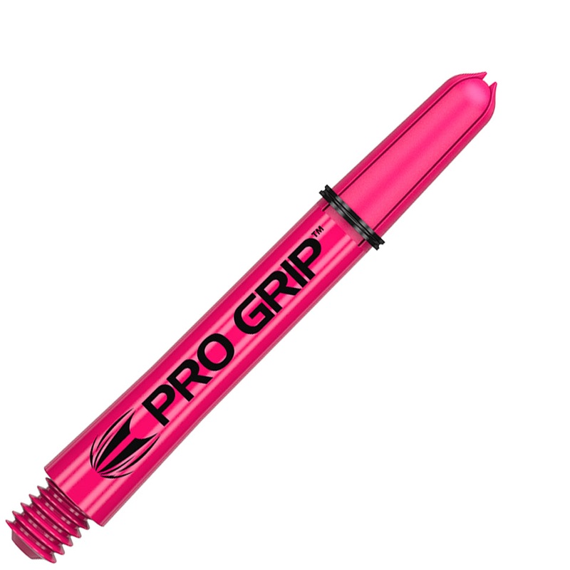 Target Pro Grip Nylon Dart Shafts – Intermediate Pink (3 Sets)