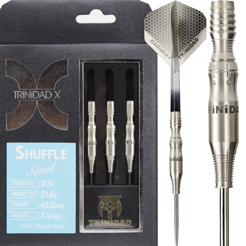 Trinidad X Darts – Steel Tip – 90% Tungsten – Shuffle – 21g