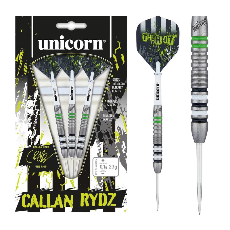 Unicorn Callan Rydz The Riot 80% Tungsten Steel Tip Darts 21 GRAM