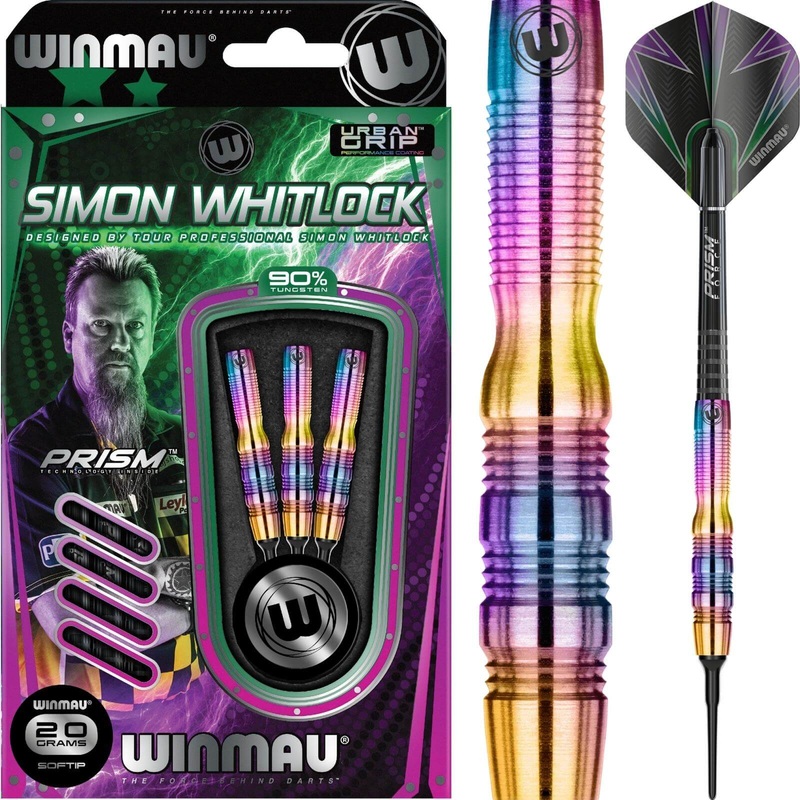 Winmau – Simon Whitlock Urban Grip Darts – Soft Tip – 90% Tungsten – 20g