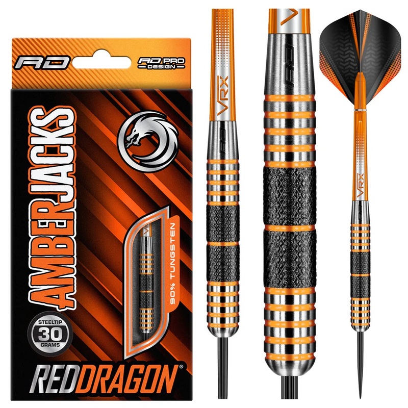 Amberjack 11 90% Tungsten Steel Tip Darts by Red Dragon 30 Gram