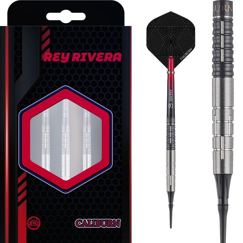 Caliburn Players Darts – Soft Tip – 90% Tungsten – Rey Rivera – 18g
