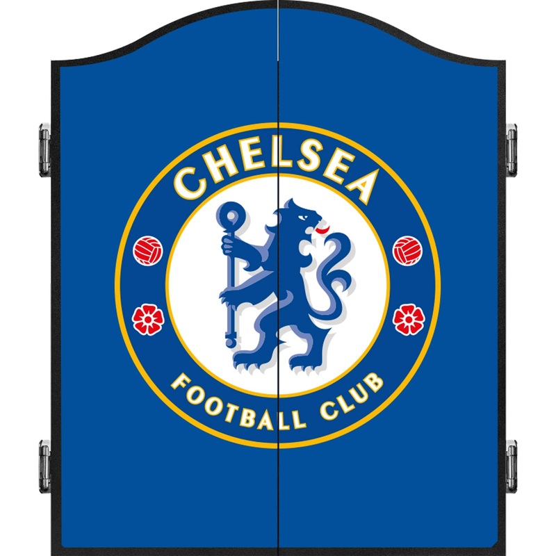 Chelsea Football Dartboard Cabinet – Official Licensed – C2 – Blue with Logo