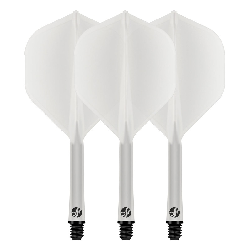 Flight Deck Clear One Piece Dart Flight and Shaft System by Shot Short