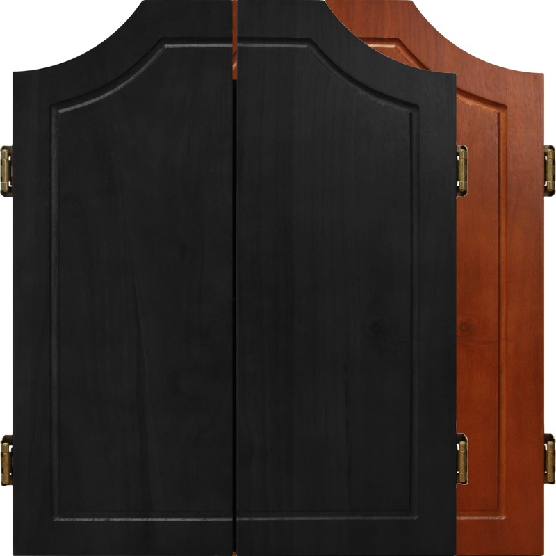 Formula Sports – Solid Wood Dartboard Cabinet – Black, Walnut Black