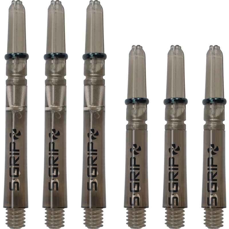 Harrows Supergrip Spin Stems – Dart Shafts – Smokey Medium