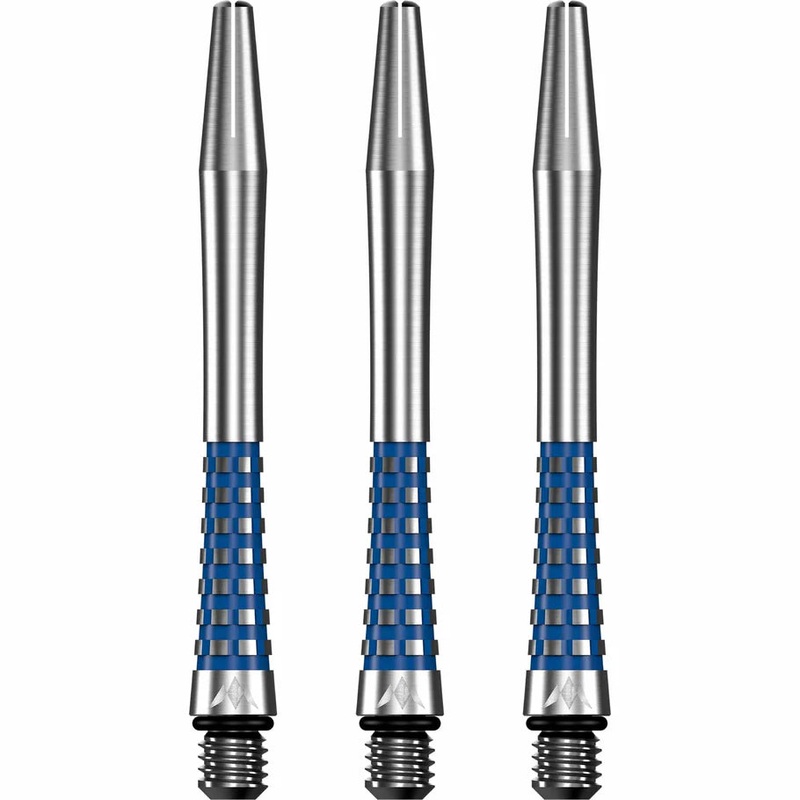 Mission Atom13 Aluminum Shafts – Natural Metal Stems  – Blue – Medium Blue Medium (47mm in length excluding thread) Aluminum