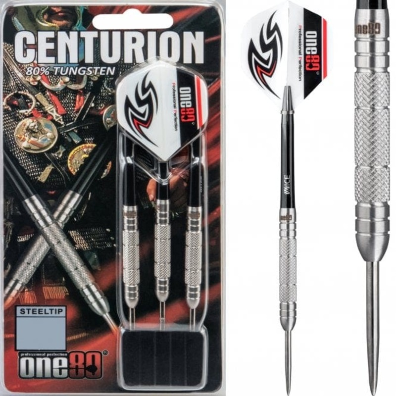 One80 Centurion Darts – Steel Tip Tungsten – Centre Knurl 19g