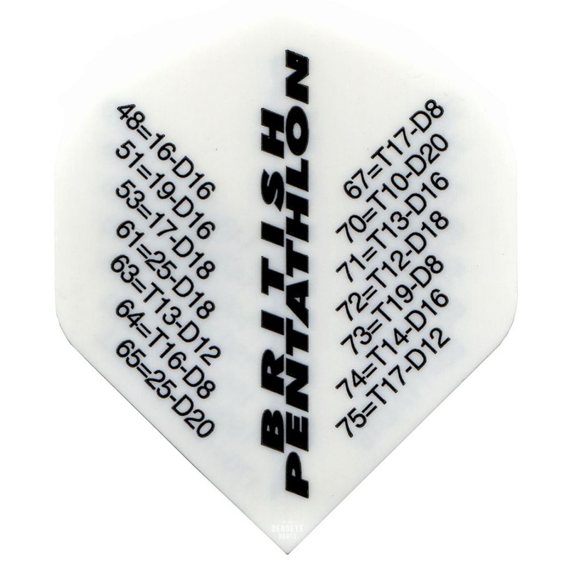 Pentathlon Dart Flights Out Chart White No2 Standard
