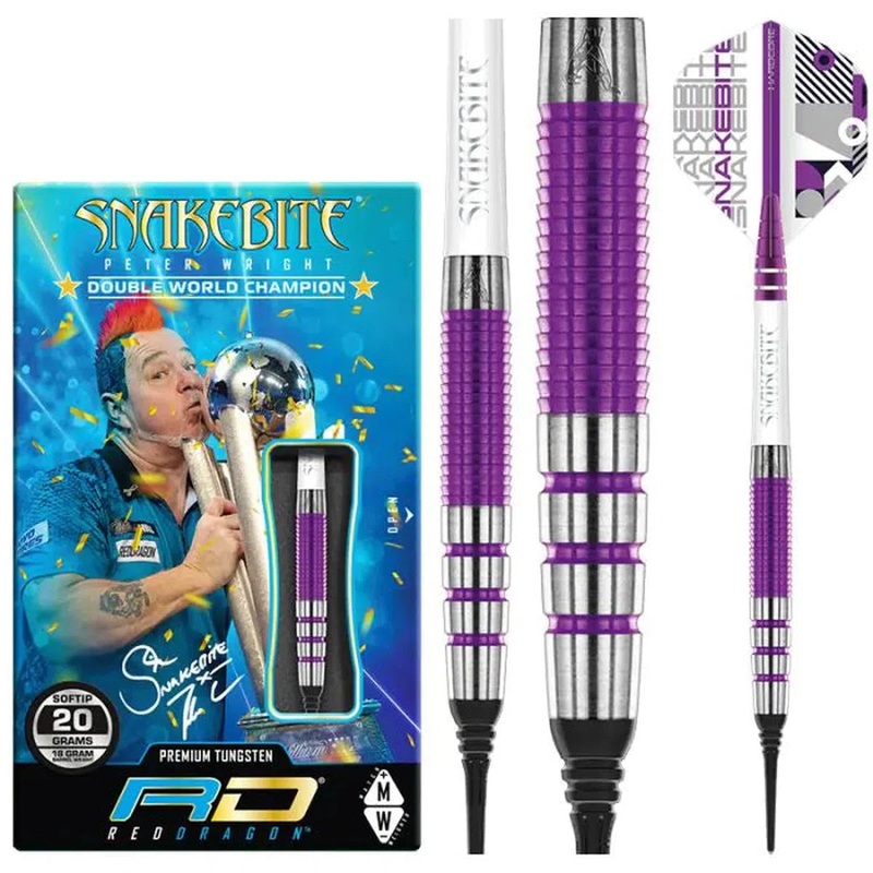 Red Dragon Peter Wright PL15 Medusa 90% Tungsten Soft Tip Darts 20 GRAM