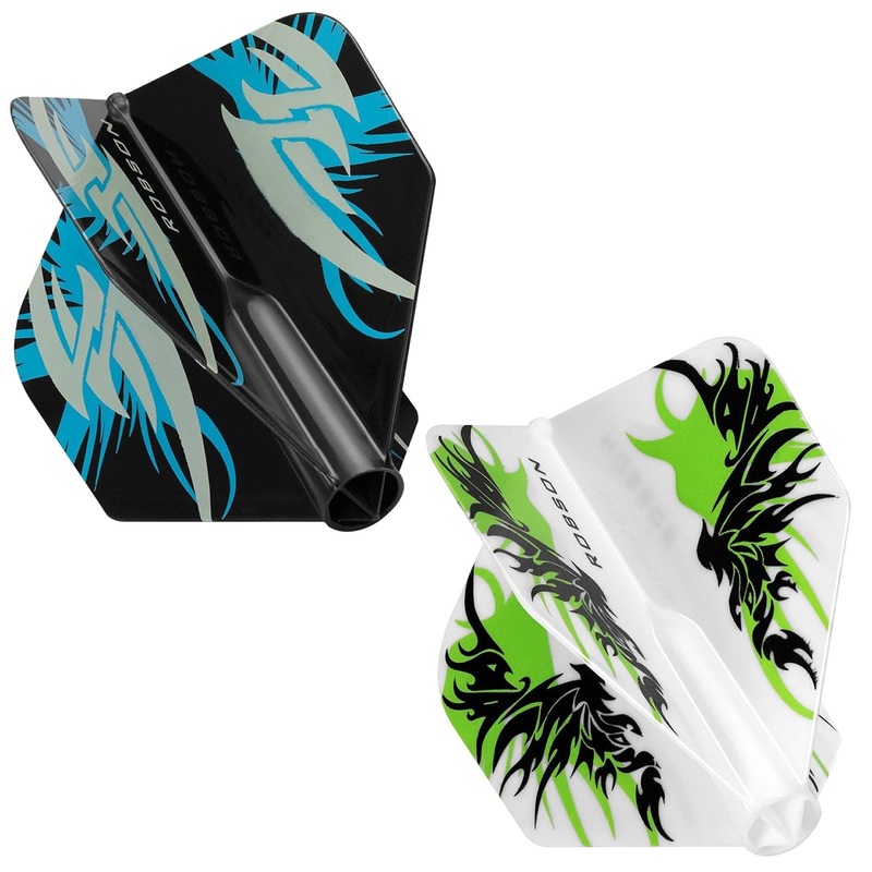 *Robson Plus Dart Flights – for all shafts – Std No2 – Finn Black