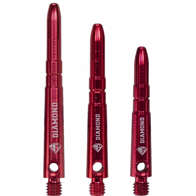 Cuesoul – Aluminium Dart Shafts – Diamond – Value Pack – 4 sets – Red Medium