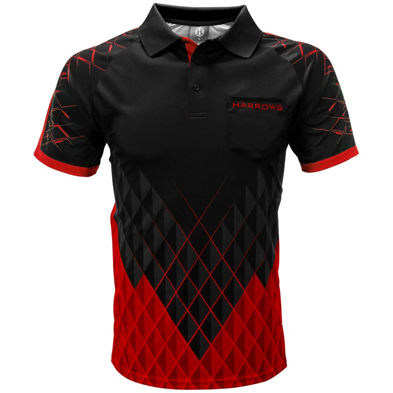 Harrows Paragon Red Dart Shirt Small