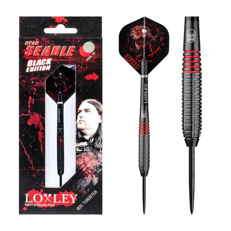 Loxley Ryan Searle Black Edition 90% Tungsten Steel Tip Darts 22 GRAM