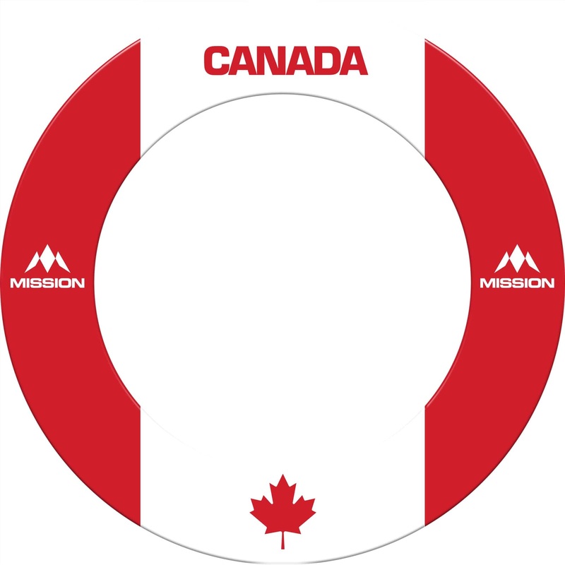 Mission Dartboard Surround – Canada Design – Flag Colours – Maple Leaf