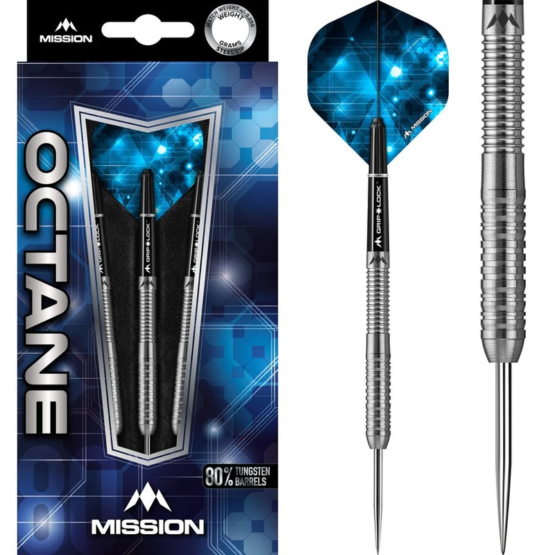 MISSION OCTANE DARTS – STEEL TIP – M3 – REAR RING GRIP 24g