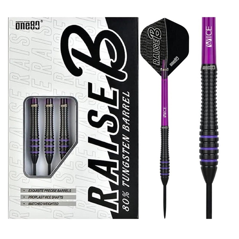 One80 Raise B-PL 80% Tungsten Steel Tip Darts 23 GRAM
