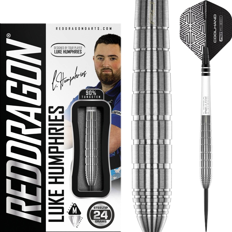 Red Dragon – Luke Humphries TX1 Darts – Steel Tip – 90% Tungsten – 22g 24g 22 grams