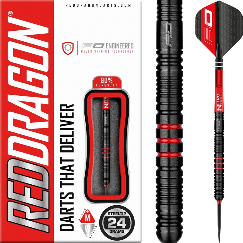 Red Dragon – Milano RS Darts – Steel Tip – 90% Tungsten – 24g 26g 24 grams