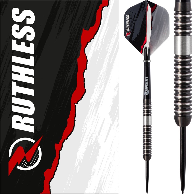 Ruthless Night Hawk Darts – Steel Tip Tungsten – Black 23g