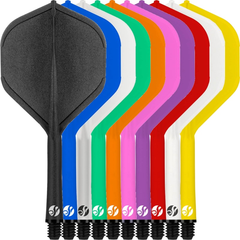 Shot – Flight Deck – Standard Dart Flights – Integrated Flight & Shaft System Short (19.2mm) Black