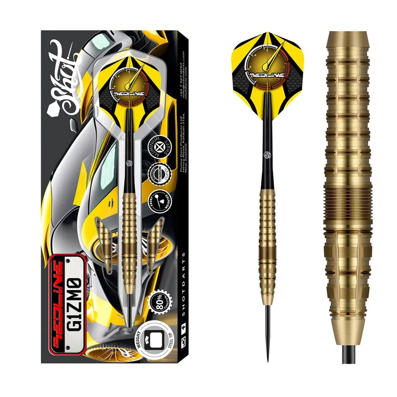 Shot Redline G1ZM0 80% Tungsten Steel Tip Darts 23 GRAM