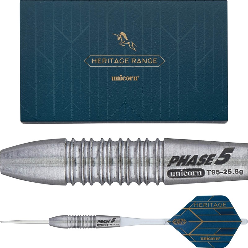Unicorn – Heritage Phase 5 Darts – Steel Tip – 95% Tungsten – 26g