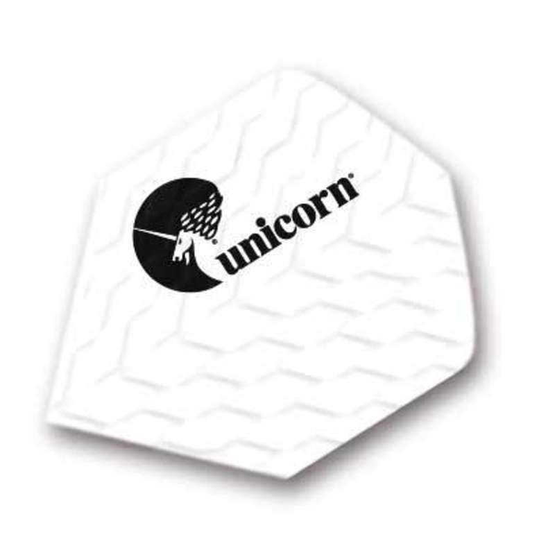 Unicorn XL Big Wing Q75 Micron Ribbed White Logo Dart Flights White