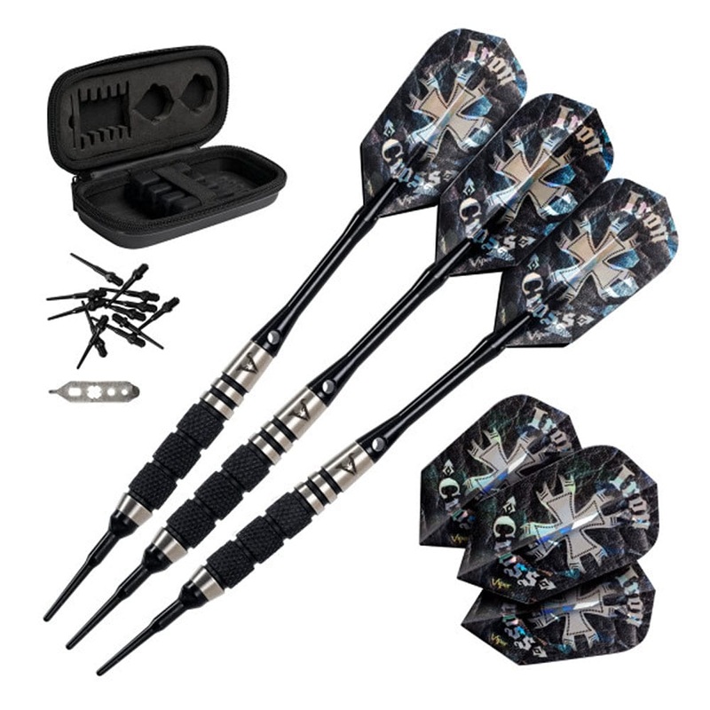 Viper Desperado Darts – Soft Tip – 80% – inc Extras – D1 – Tri-Knurl – Black 18g