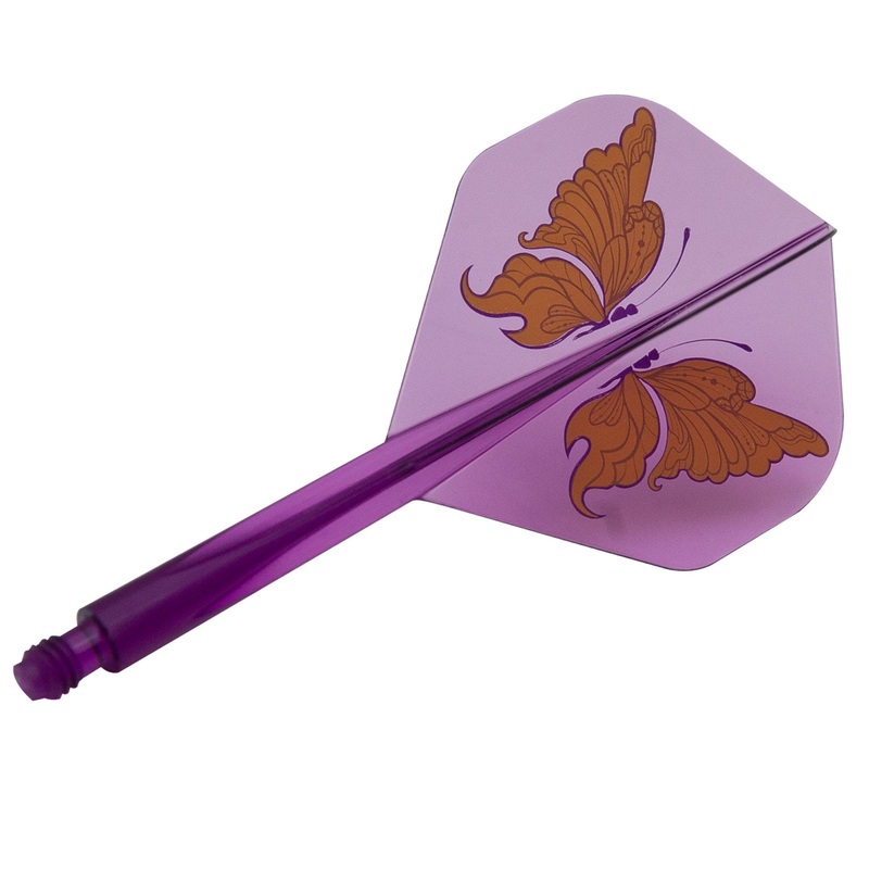 *Condor AXE Dart Flights – Standard – Swallowtail Butterfly – Clear Purple Short