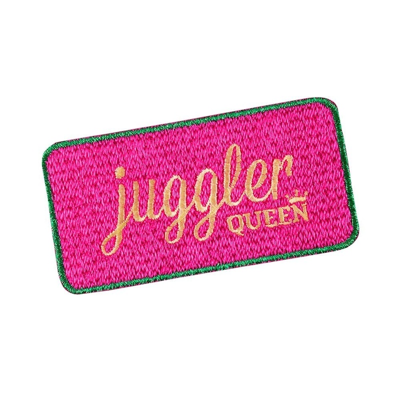 *Cosmo Darts – Juggler Queen Logo – Embroidered Badge – Sew On Patch