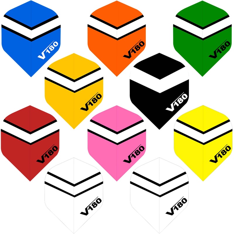 *Dart Flights – V180 Transparent – Chevron – Std Black
