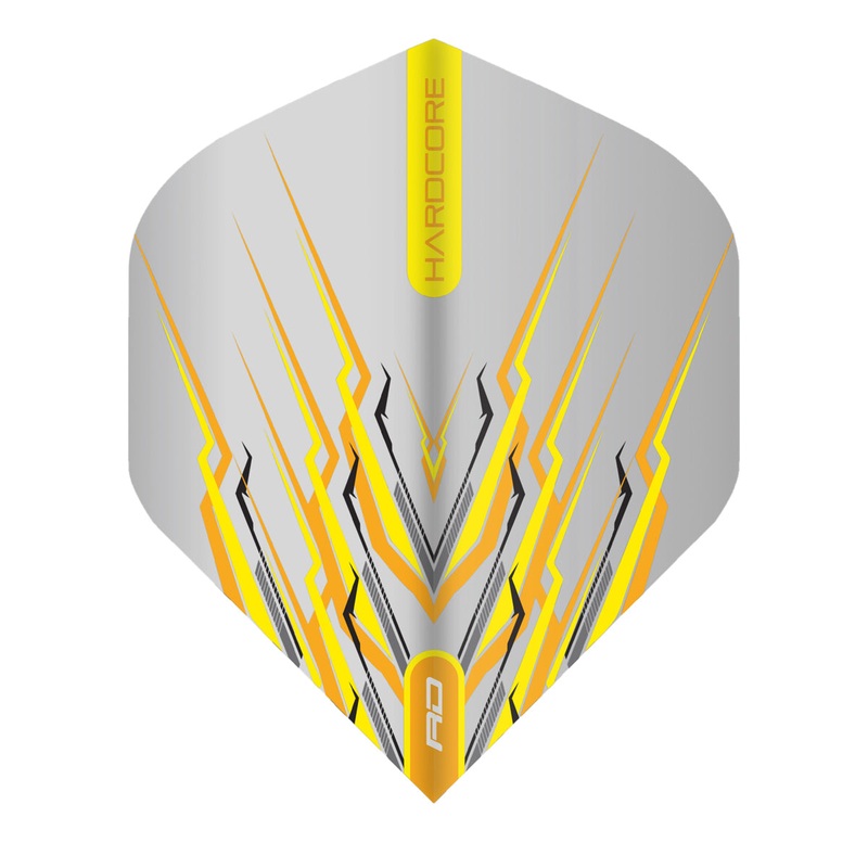 Hardcore Snakebite Yellow Mohawk Standard Dart Flights by Red Dragon