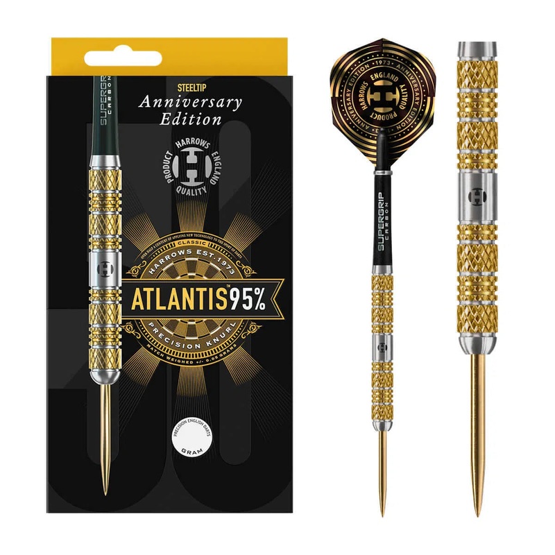 Harrows Atlantis Anniversary Edition 95% Tungsten Steel Tip Darts 22 GRAM