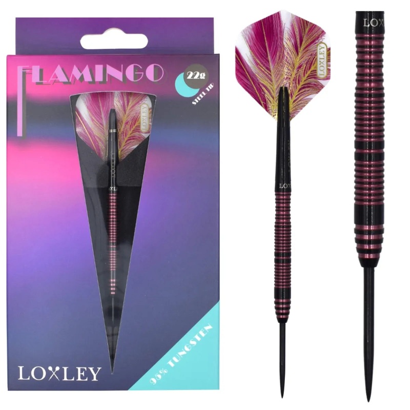Loxley Flamingo 95% Tungsten Steel Tip Darts 22 GRAM