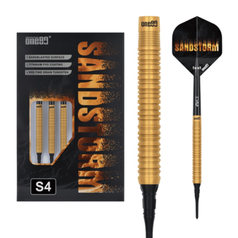 One80 Sandstorm 04 18 gram 90% Tungsten Soft Tip Dart Set