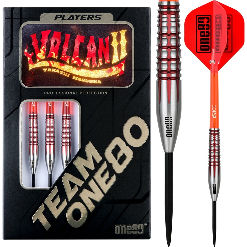 One80 Takashi Masuoka Darts – Steel Tip – V2 Signature – Volcan II 22g