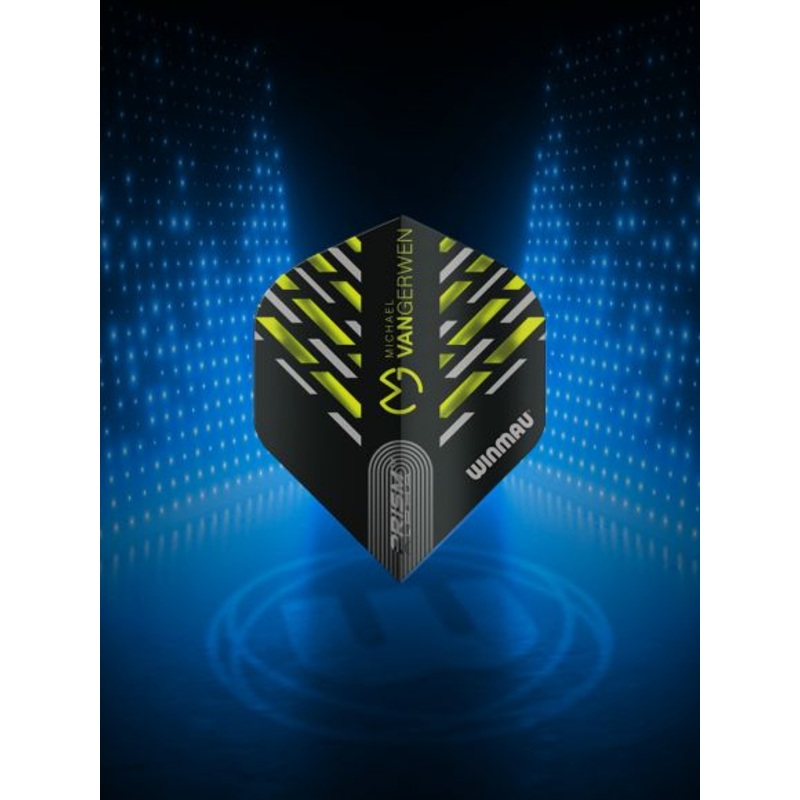 Prism Alpha MvG (Michael Van Gerwen) Black, Green & Grey Chevron Extra Thick Standard 100 Micron Poly metronic