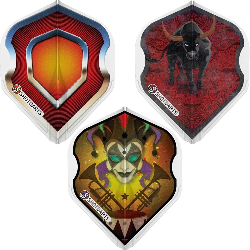 Shot – L-Style – Americana – EZ – L1 – Big Wing Moulded Dart Flights Chrome