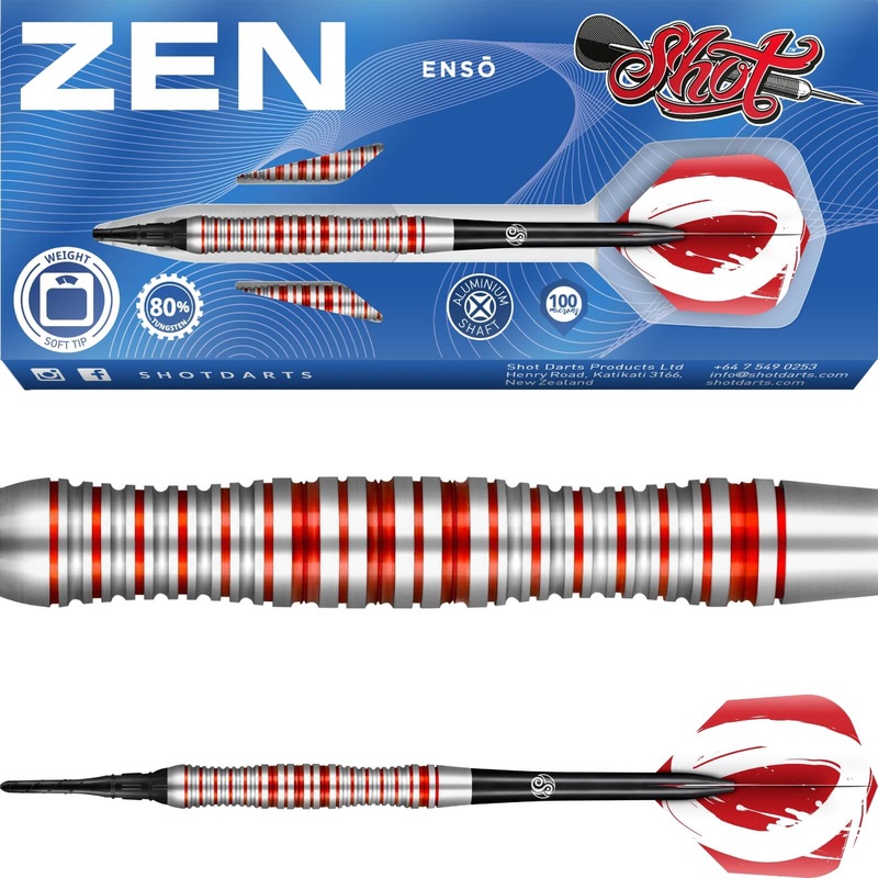 Shot – Zen Enzo Darts – Soft Tip – 80% Tungsten – 18g 20g 18 grams