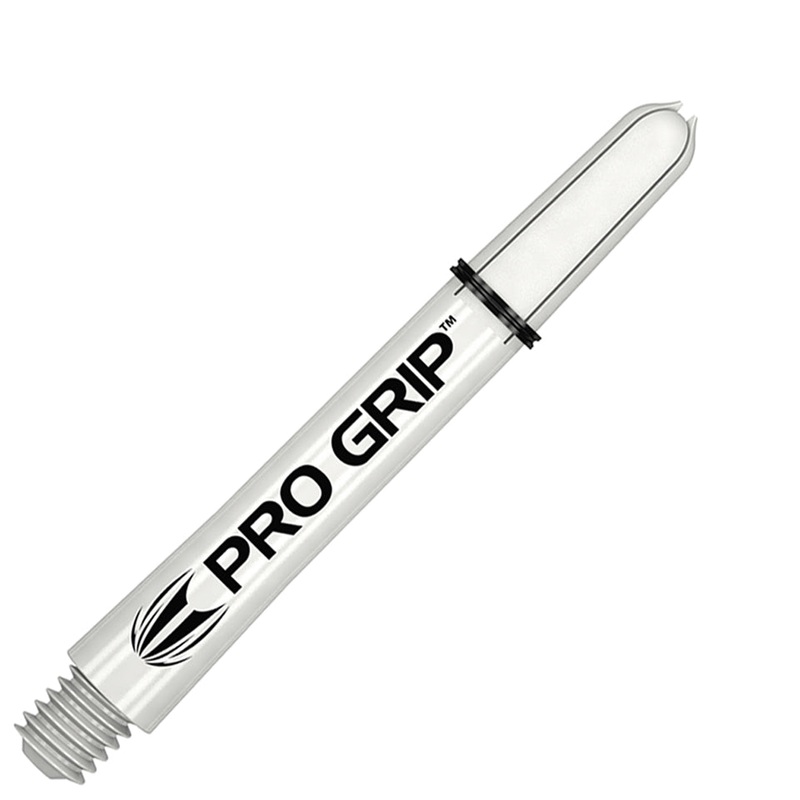 Target Pro Grip Nylon Dart Shafts – Intermediate White (3 Sets)