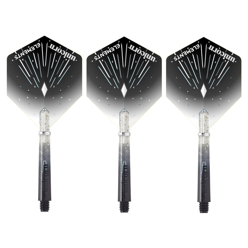 Unicorn Gripper 4 Elements Combo Kit Dart Flights With Medium Stems Icestorm