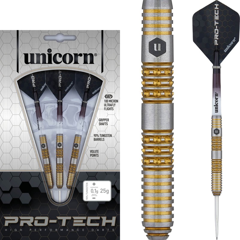 Unicorn – Pro-Tech Style 6 Darts – Steel Tip – 90% Tungsten – 23g 25g 27g 23 grams