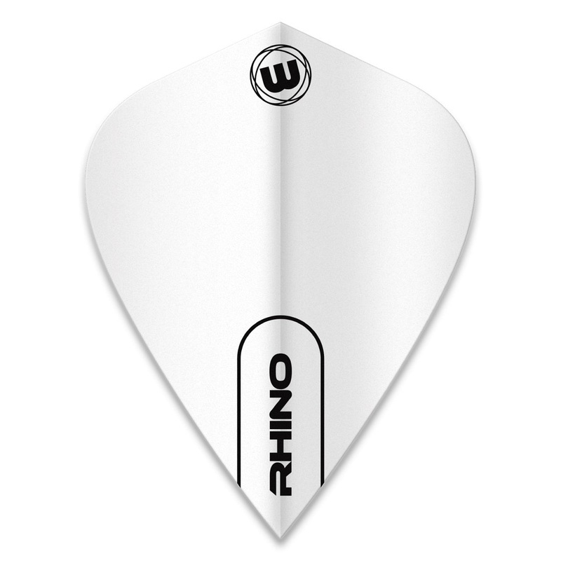 Winmau Rhino Kite Dart Flights 100 Micron Extra Thick 6907-101 White